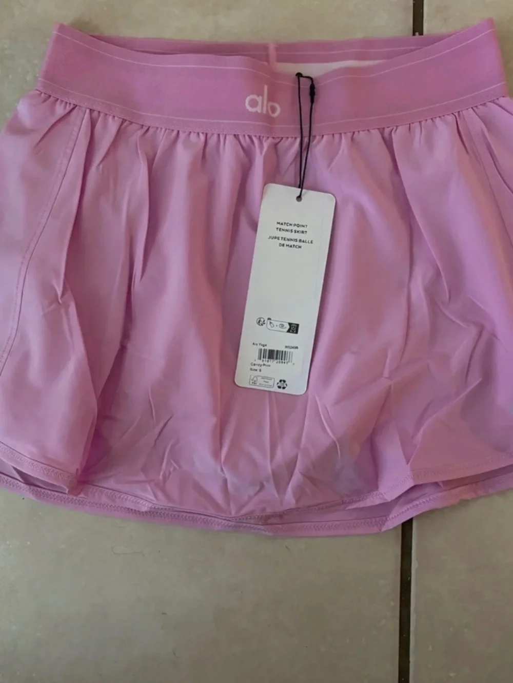 Candy pink match point alo skirt Small